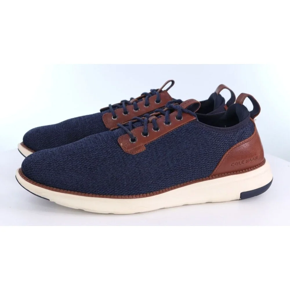 Cole Haan Grand Atlantic Men's Knit Oxfords Casual Shoes Size 12 M Blue C38502